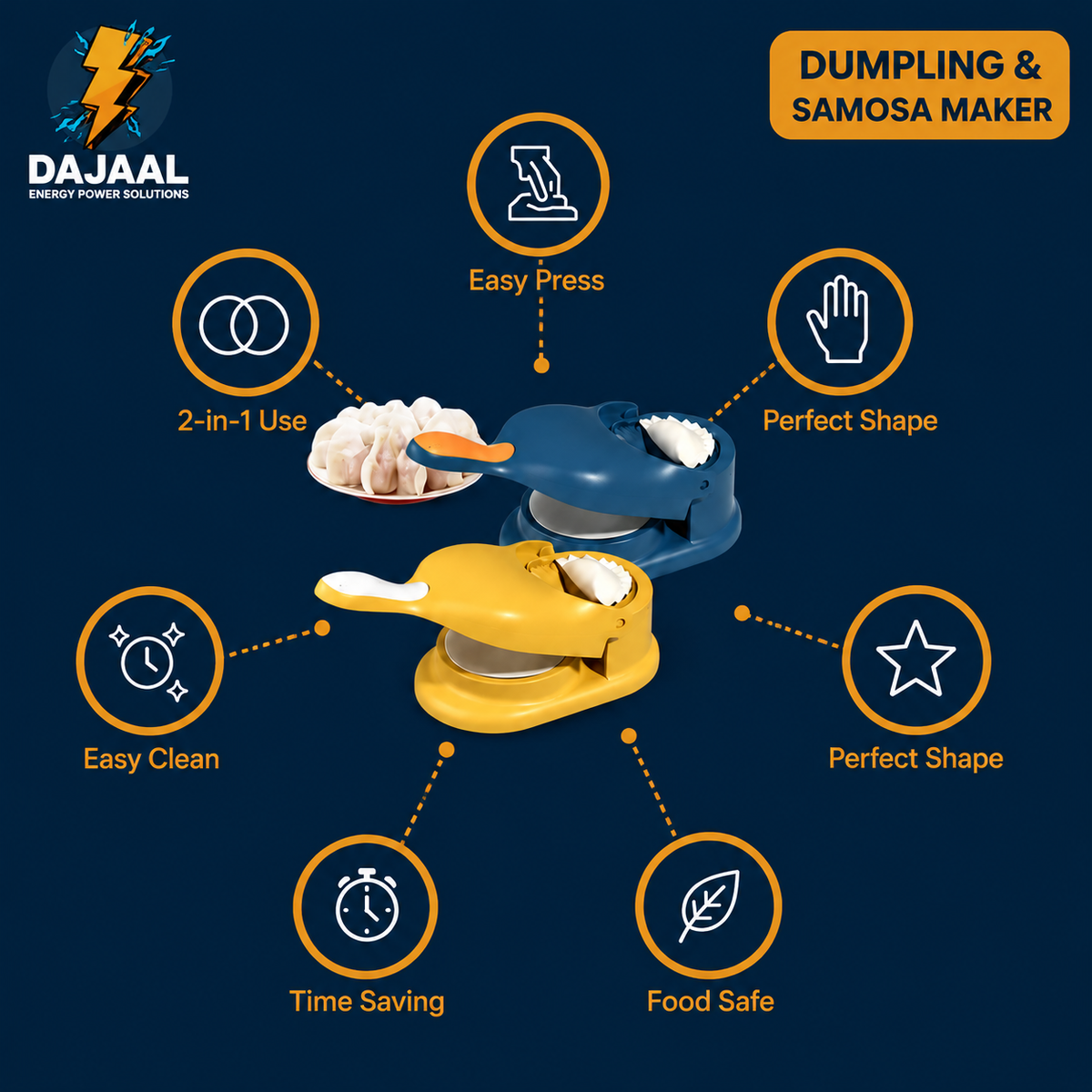 🥟 2-in-1 Dumpling & Samosa Press Maker