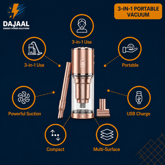 🧹 3-in-1 Portable Vacuum Cleaner